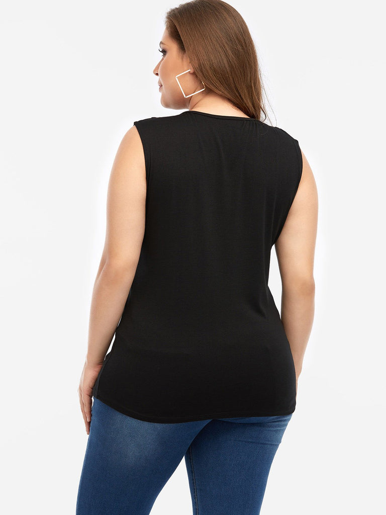 Womens Black Plus Size Tops