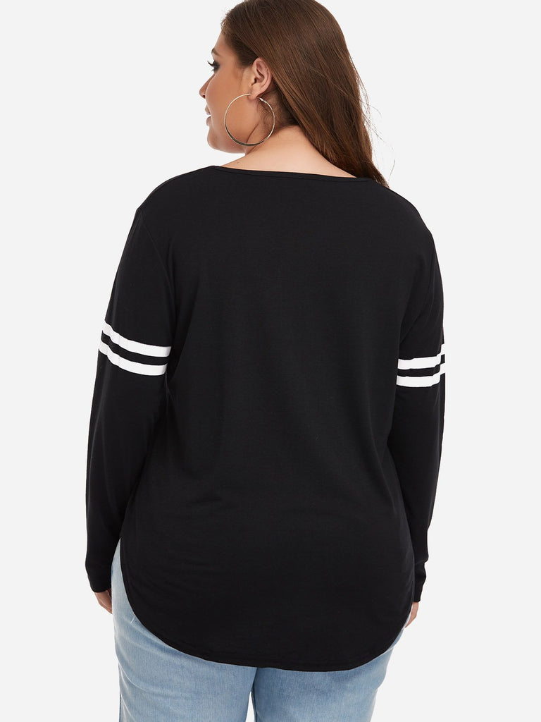 Womens Black Plus Size Tops