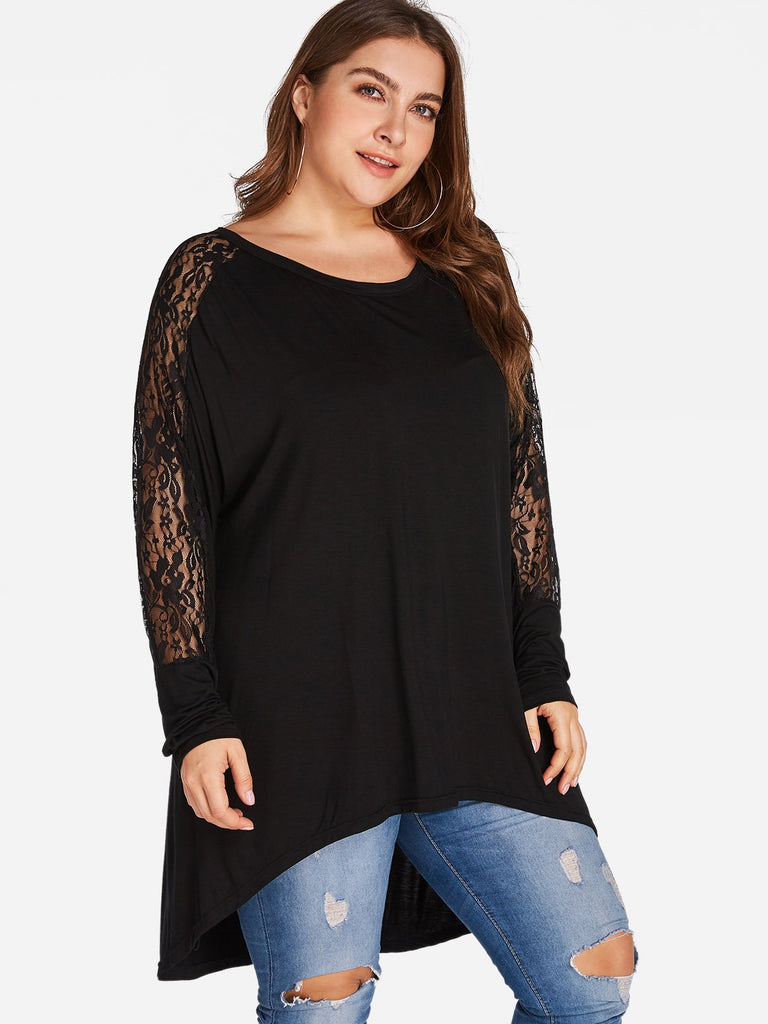 Ladies Black Plus Size Tops