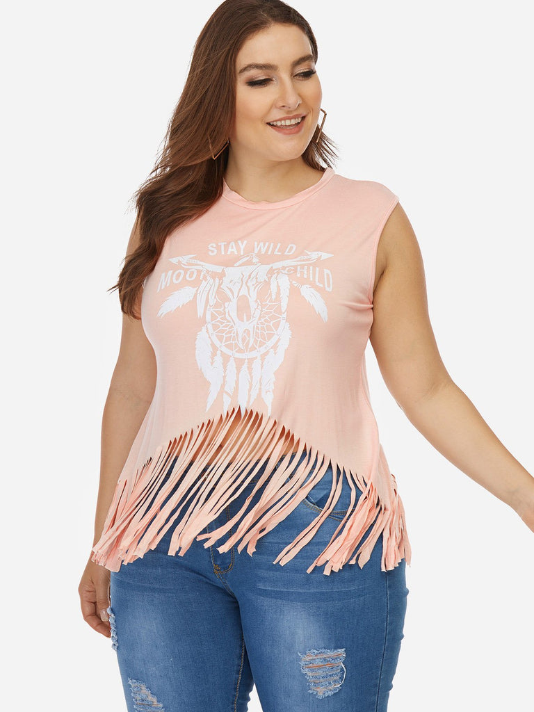 Ladies Pink Plus Size Tops