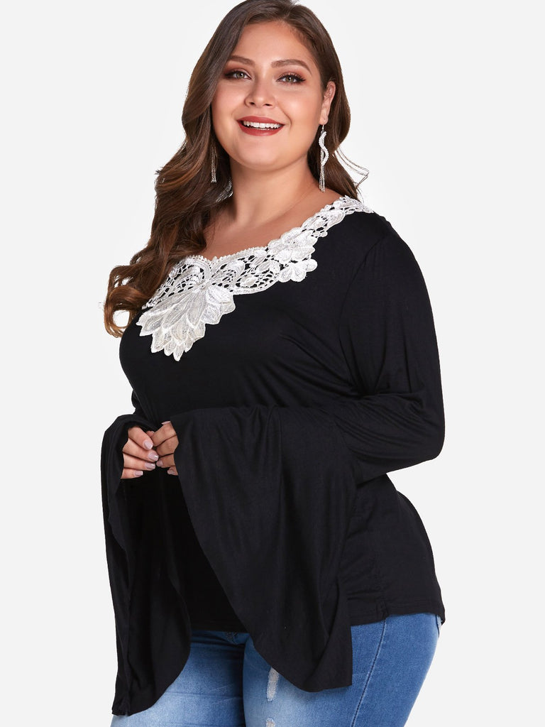 Ladies Black Plus Size Tops