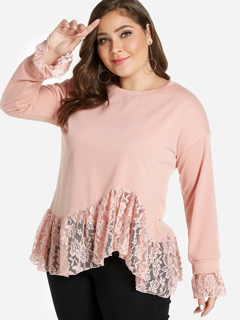 Ladies Long Sleeve Plus Size Tops