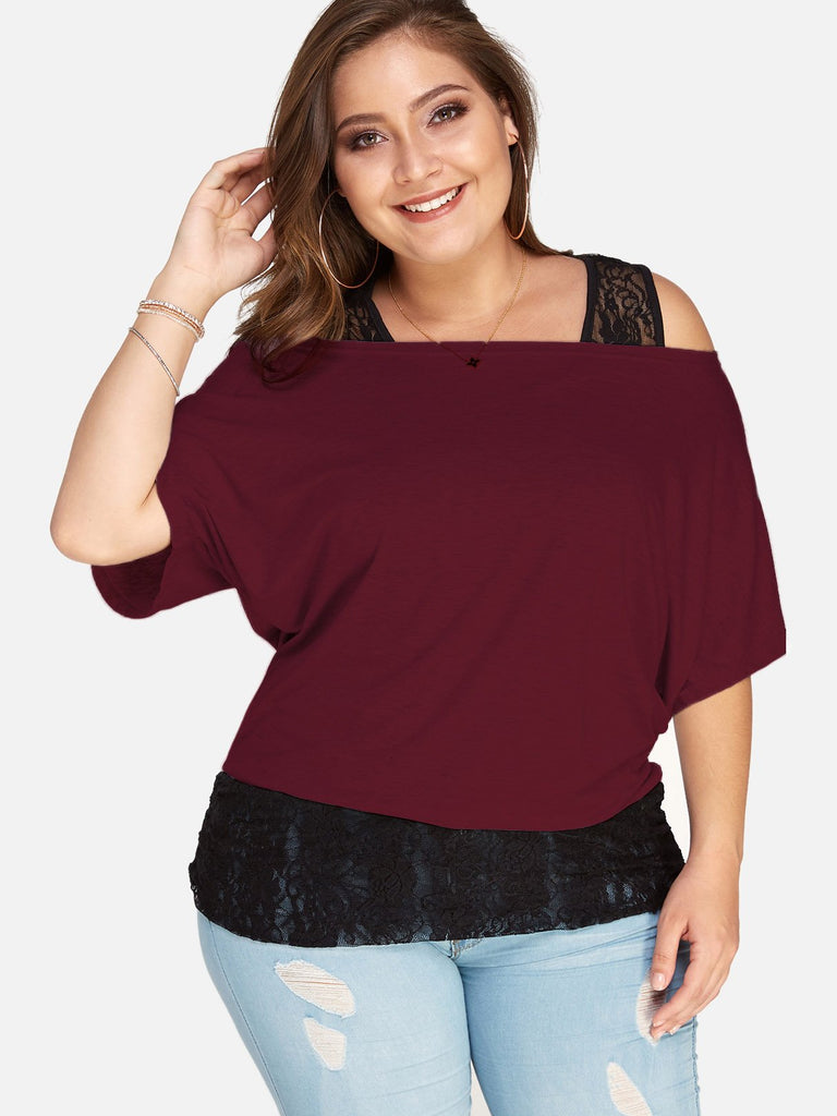 Ladies Plus Size Black Tops