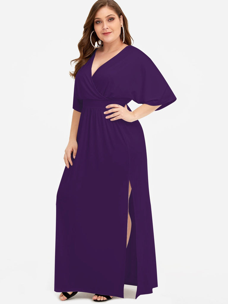 Ladies Purple Plus Size Dresses