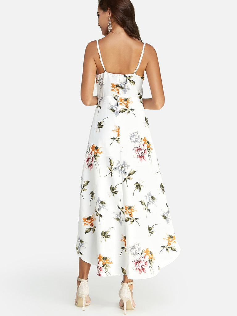 Womens White Floral Dresses