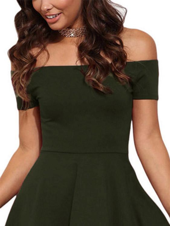 Womens Short Sleeve Sexy Dress