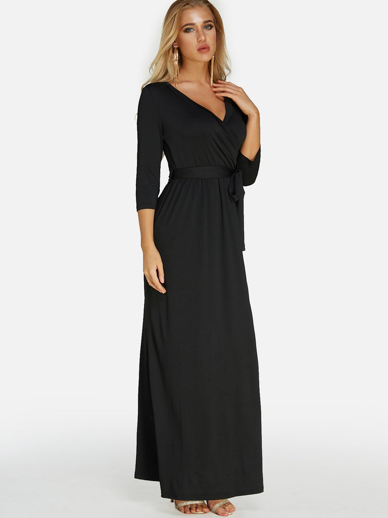 Ladies V-Neck Maxi Dress