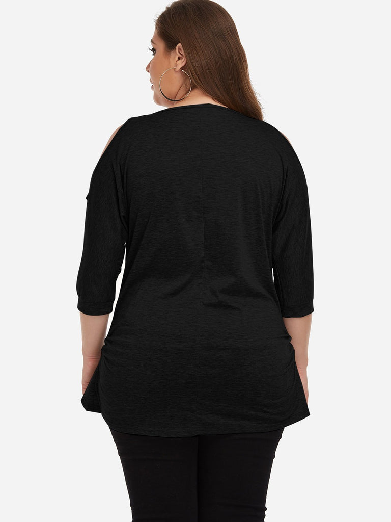 Womens Black Plus Size Tops