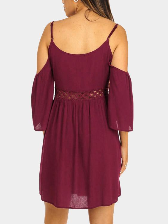 Womens Burgundy Mini Dresses