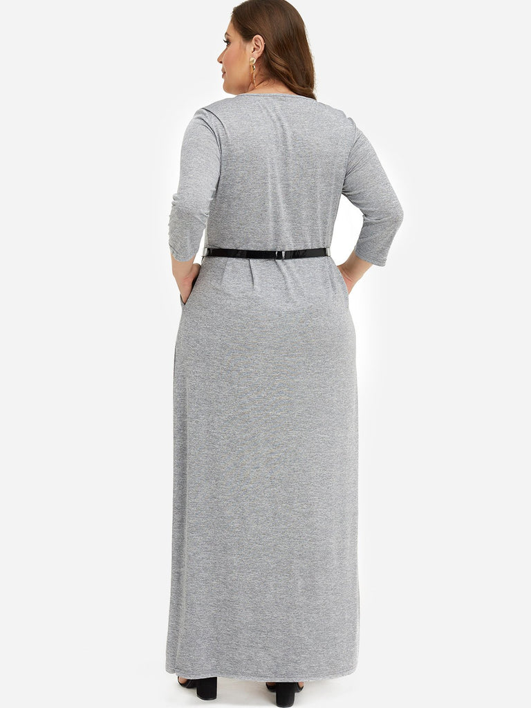 Womens Grey Plus Size Dresses