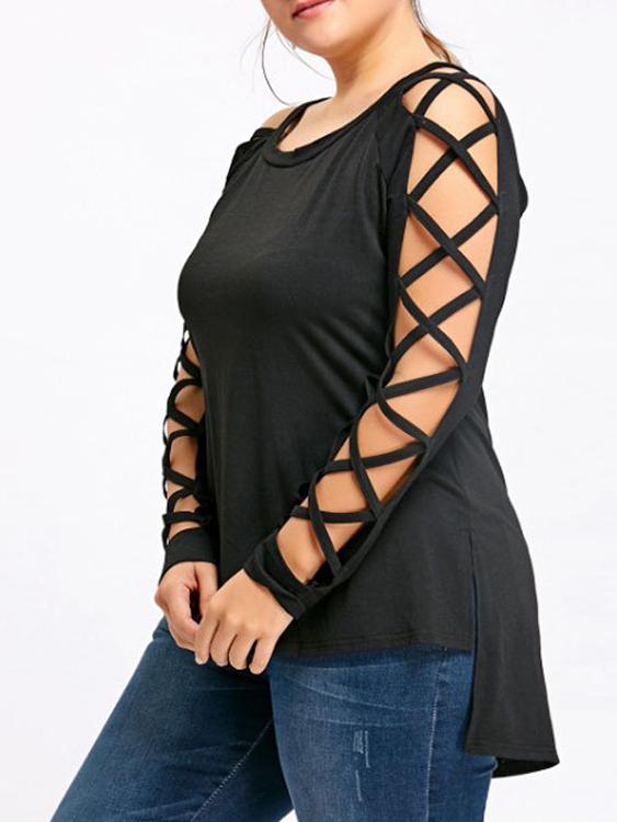 Ladies Black Plus Size Tops