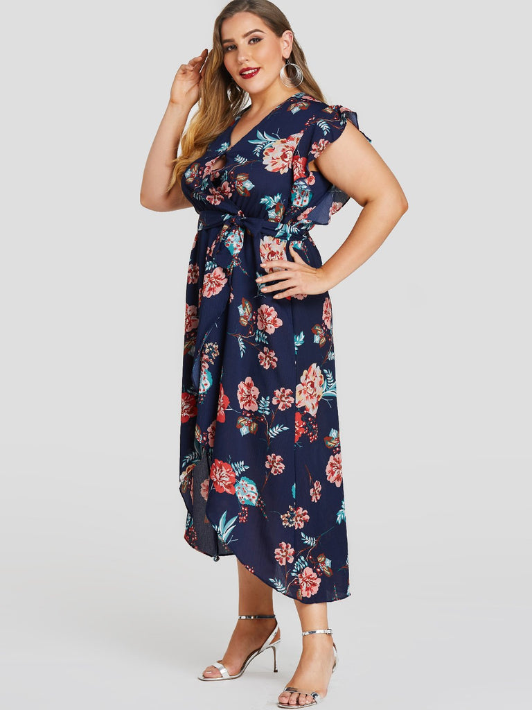 Ladies Navy Plus Size Dresses