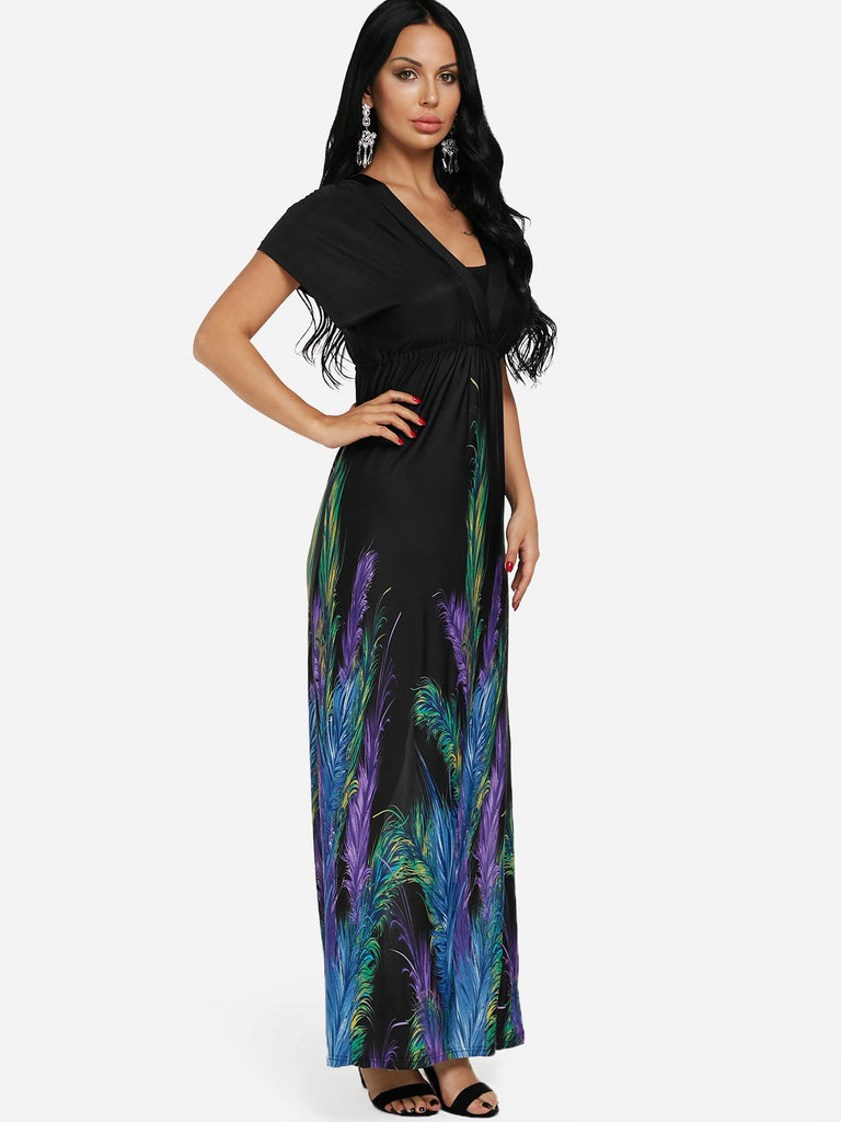 Ladies Short Sleeve Maxi Dress