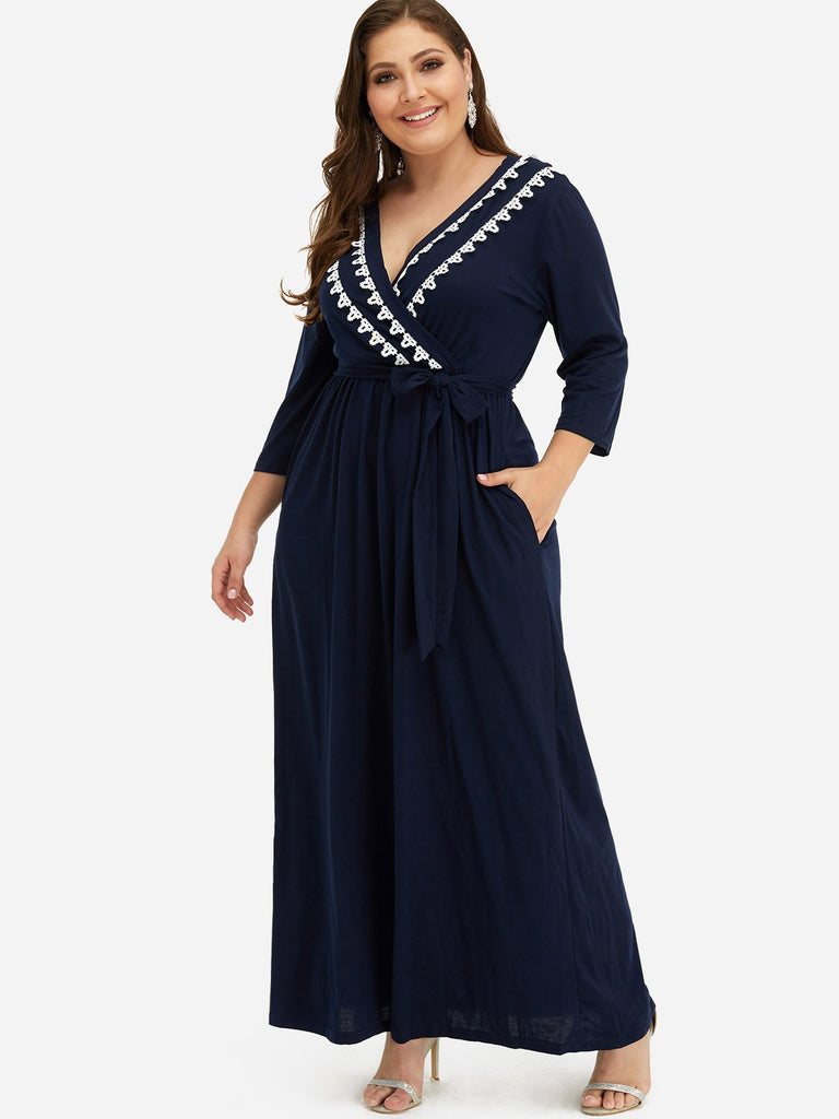 Ladies Blue Plus Size Dresses