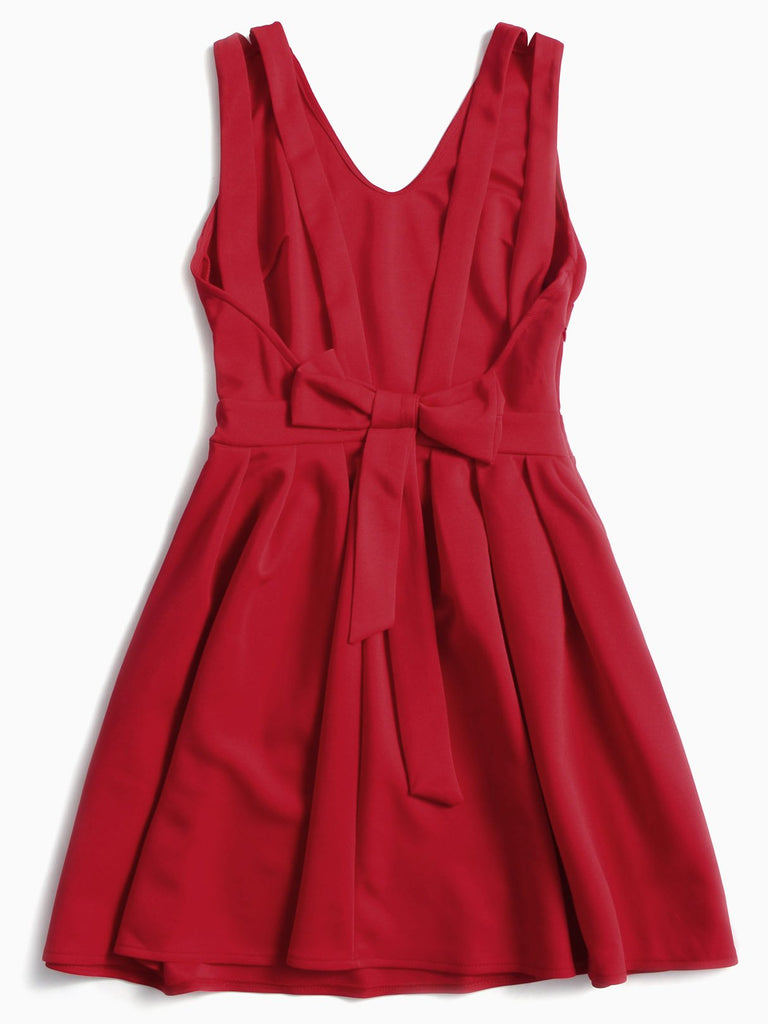 Womens Red V-Neck Dresses