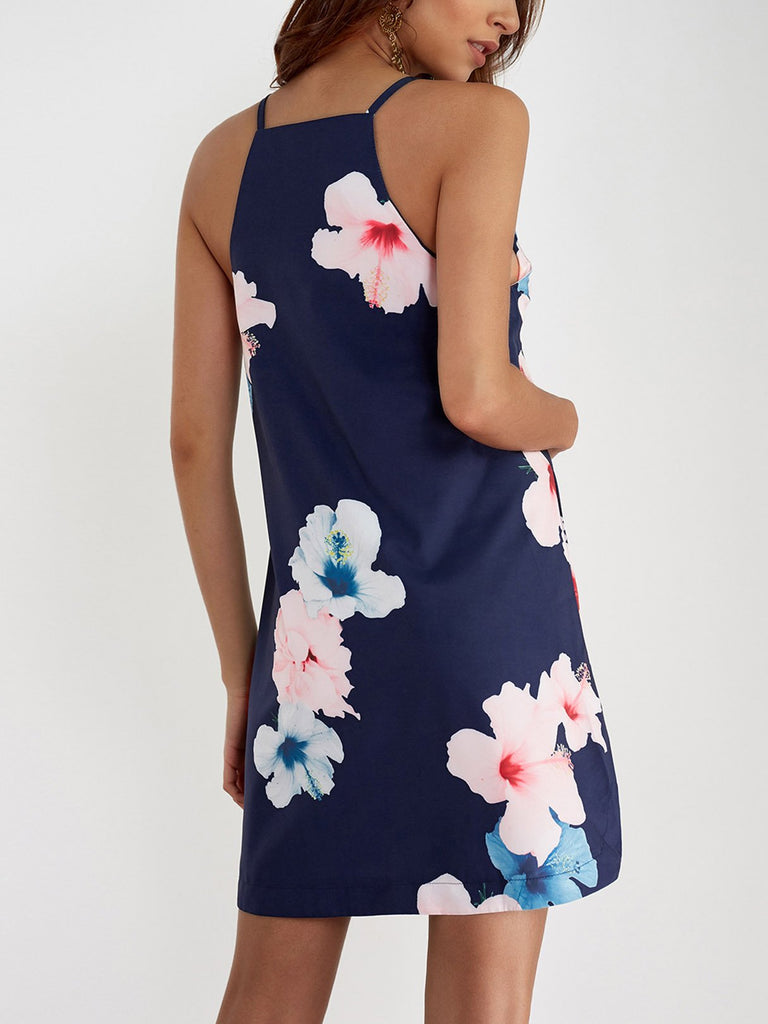 Womens Navy Floral Dresses