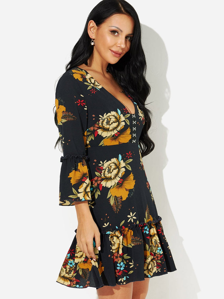 Ladies Floral Floral Dresses