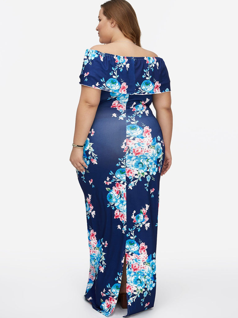 Womens Blue Plus Size Dresses