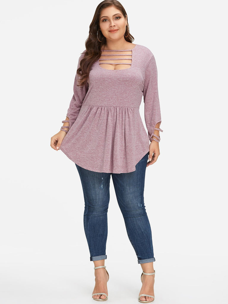 Ladies Blue Plus Size Tops