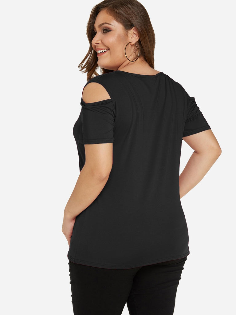 Womens Black Plus Size Tops