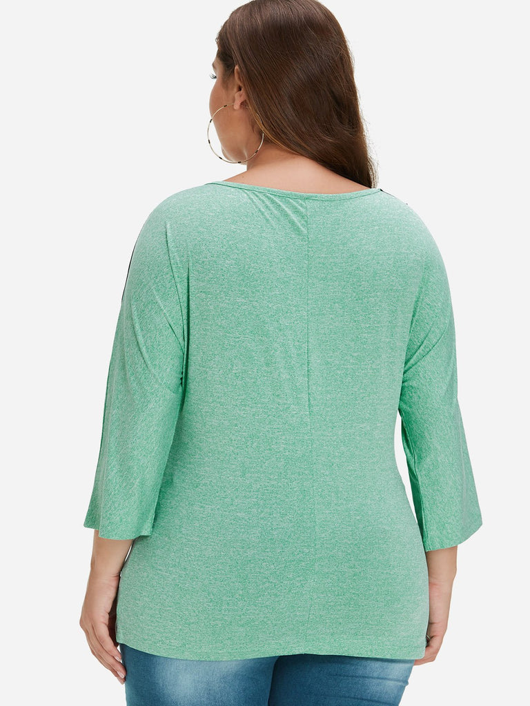 Womens Green Plus Size Tops