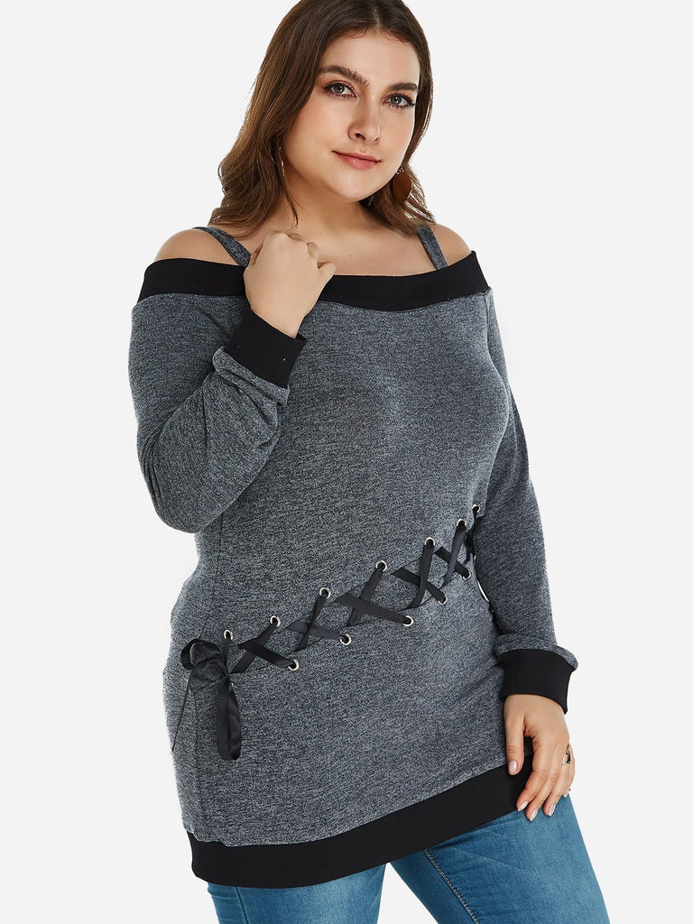 Ladies Long Sleeve Plus Size Tops