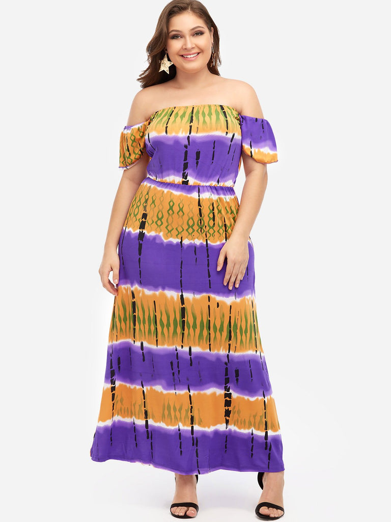 Womens Short Sleeve Plus Size Maxi Dress