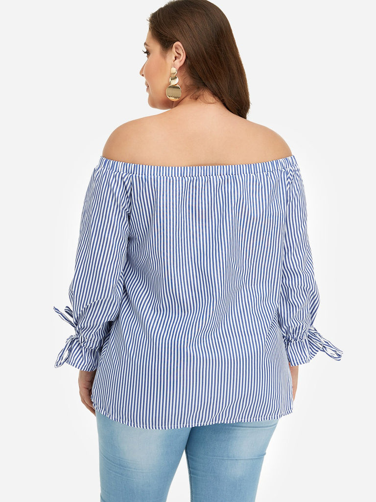 Womens Striped Plus Size Tops