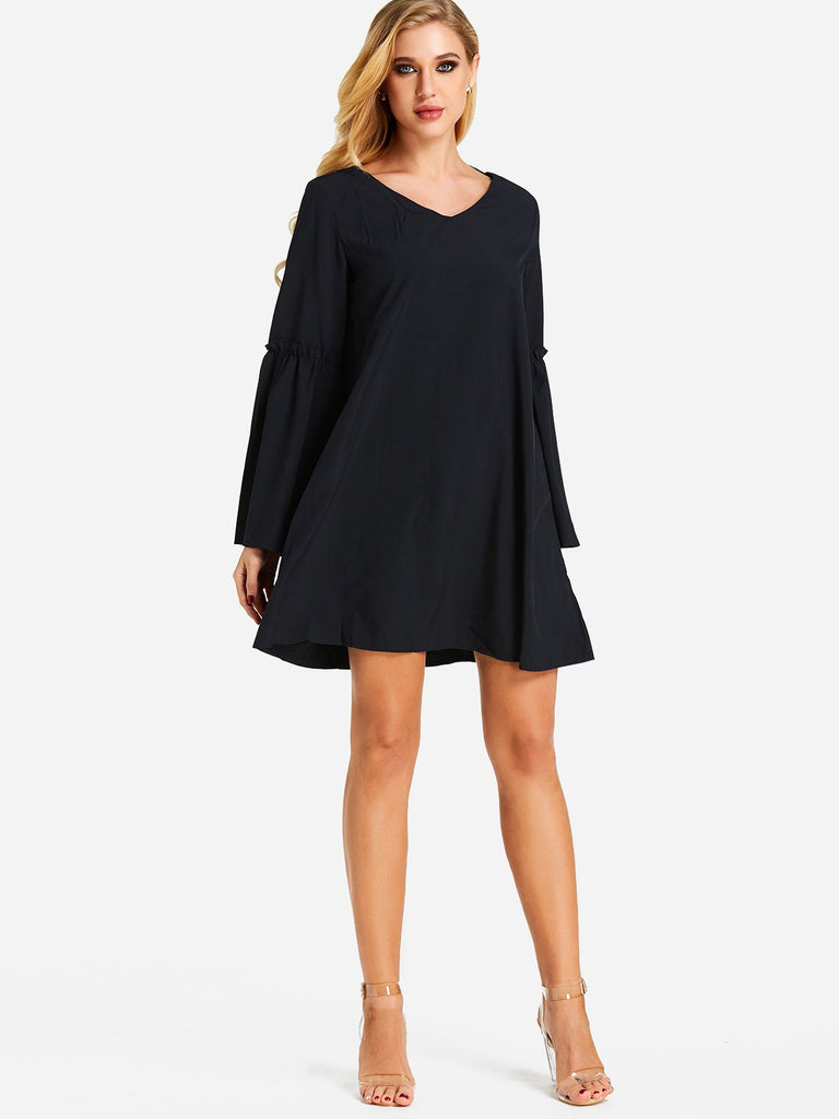 Womens Long Sleeve Mini Dress