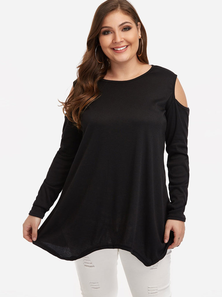 Ladies Black Plus Size Tops