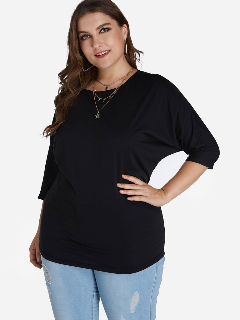 Womens Black Plus Size Tops