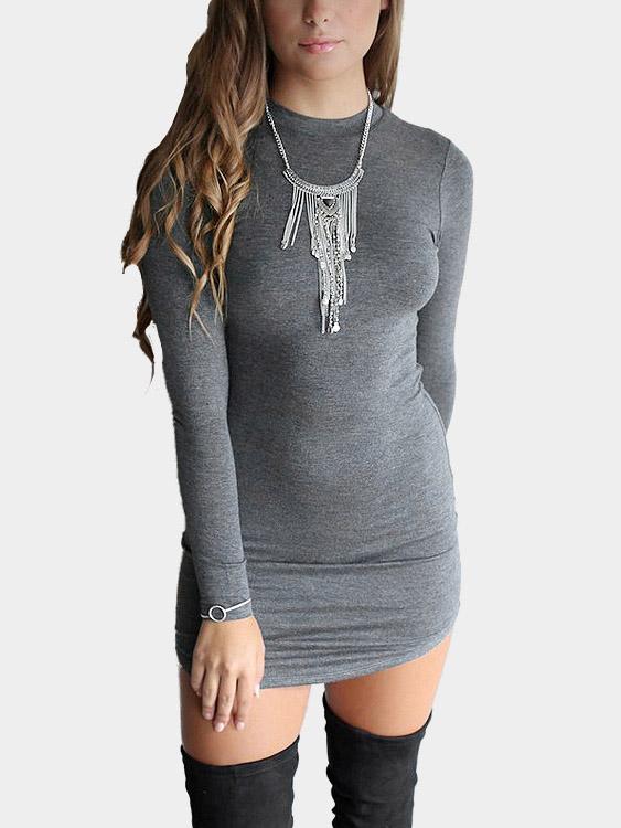 Womens Dark Grey Bodycon Dresses