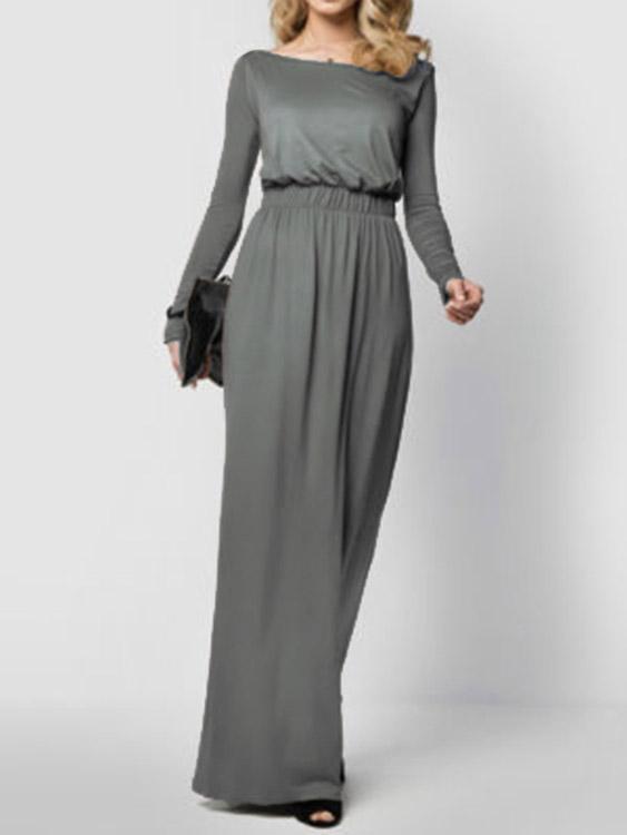 Ladies Grey Maxi Dresses