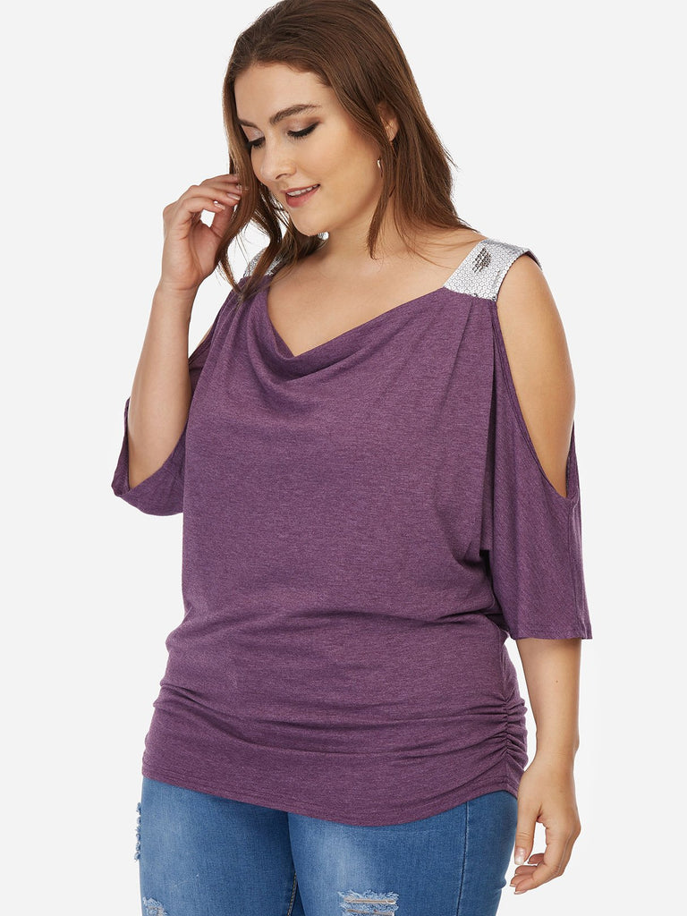 Ladies Grey Plus Size Tops