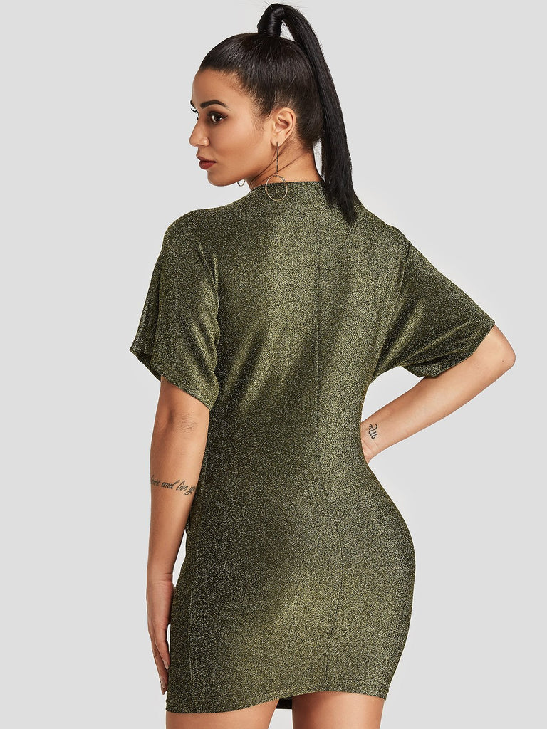 Womens Gold Bodycon Dresses