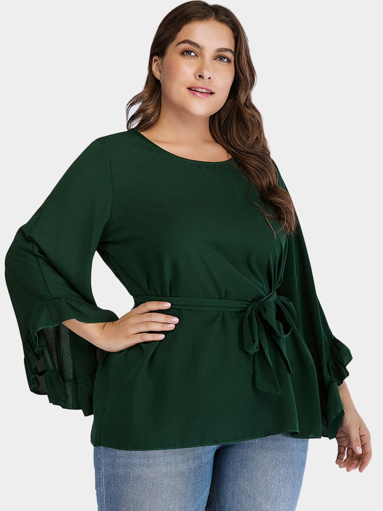 Ladies Green Plus Size Tops