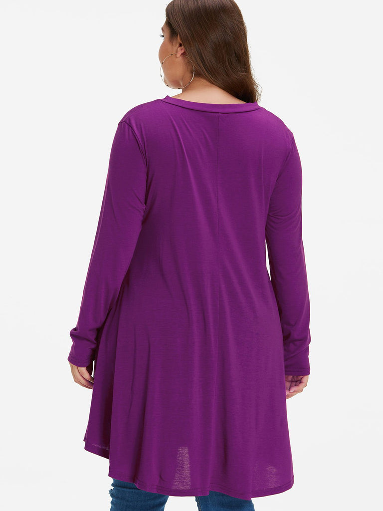 Womens Plus Size Purple Tops