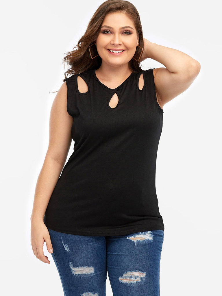 Ladies Black Plus Size Tops