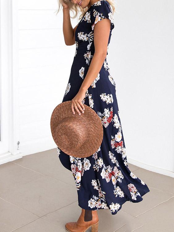 Ladies Navy Maxi Dresses