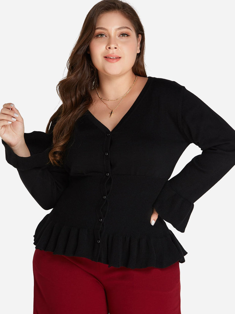 Ladies V-Neck Plus Size Tops