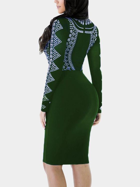 Ladies Army Green Sexy Dresses