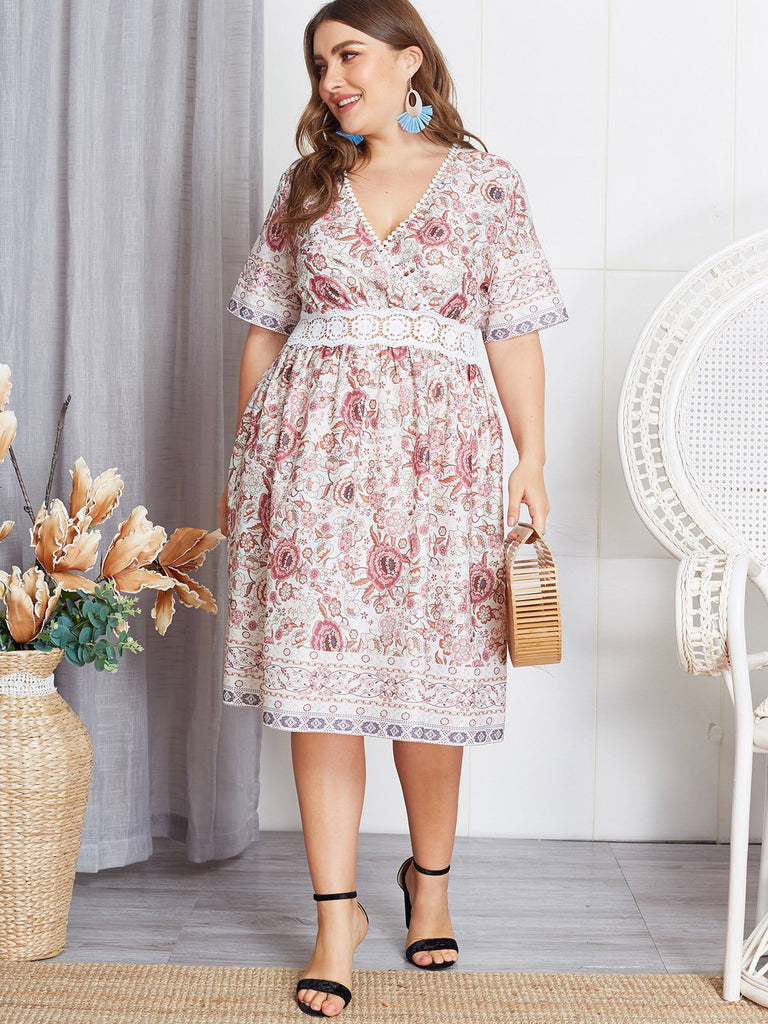 Womens Apricot Plus Size Dresses