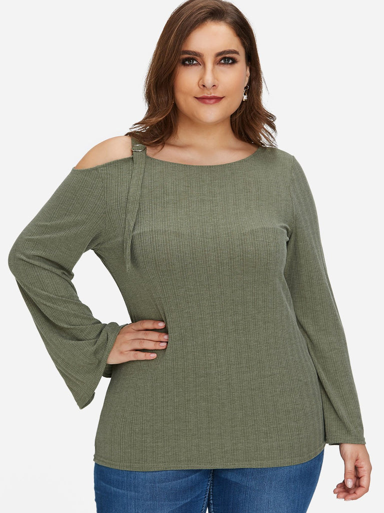 Ladies Green Plus Size Tops