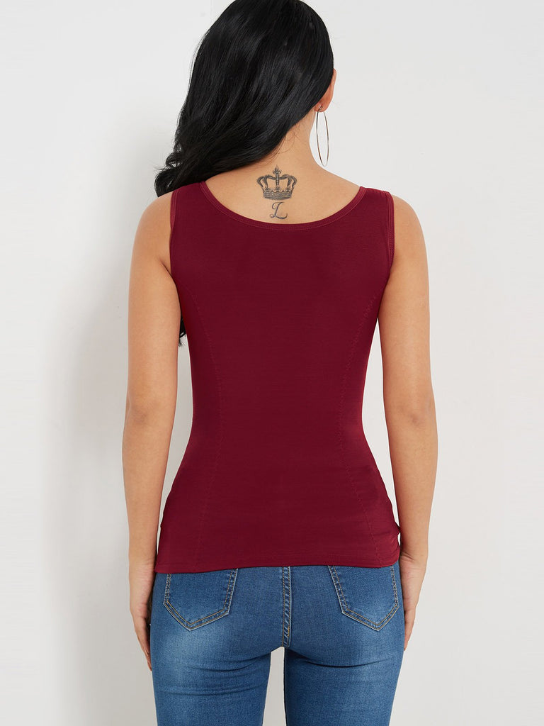 Womens Burgundy Camis