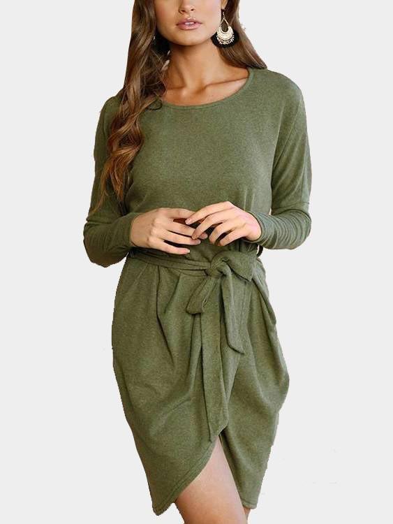 Womens Army Green Mini Dresses