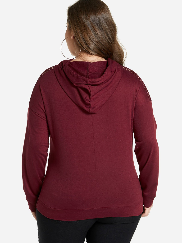 Womens Burgundy Plus Size Tops