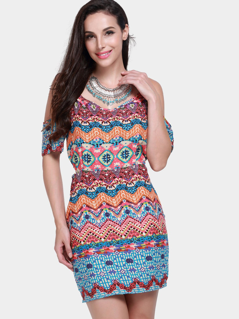 Tribal Print Mini Dresses