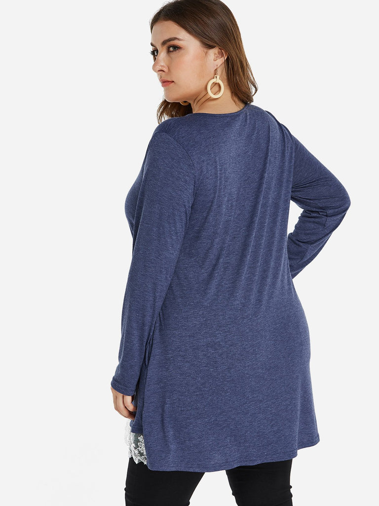 Womens Long Sleeve Plus Size Tops