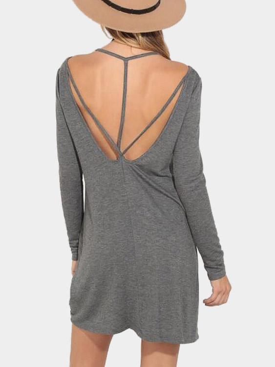 Womens Grey Casual Dresses