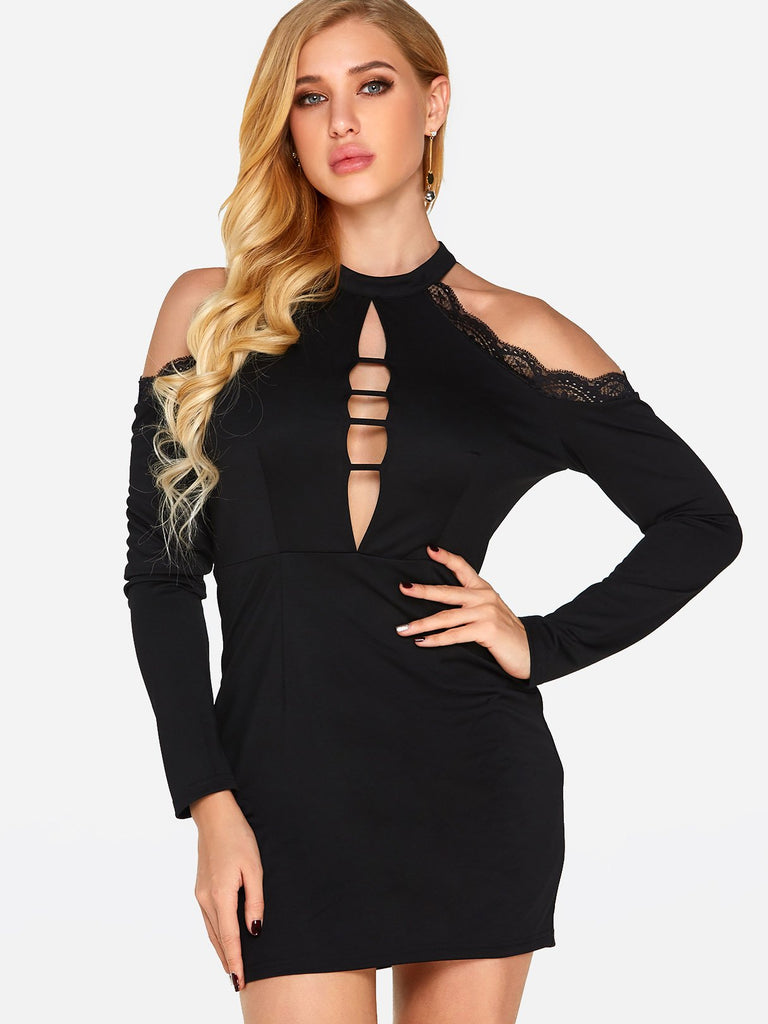 Ladies Long Sleeve Sexy Dress